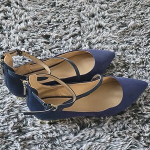 Aldo Indigo Blue With Gold Details Women's Shoes